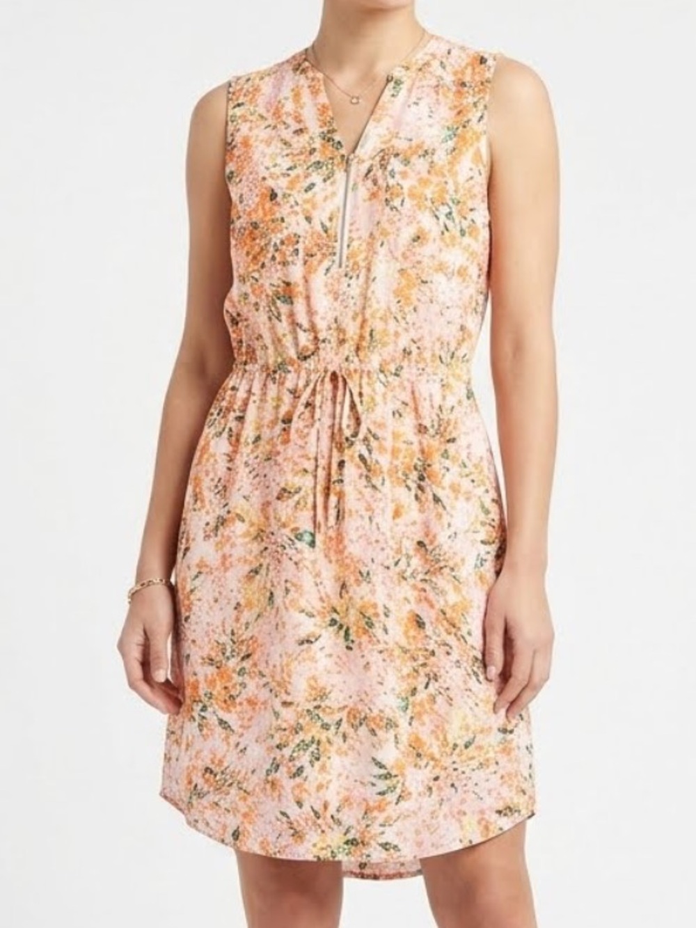Zip Front Floral dress